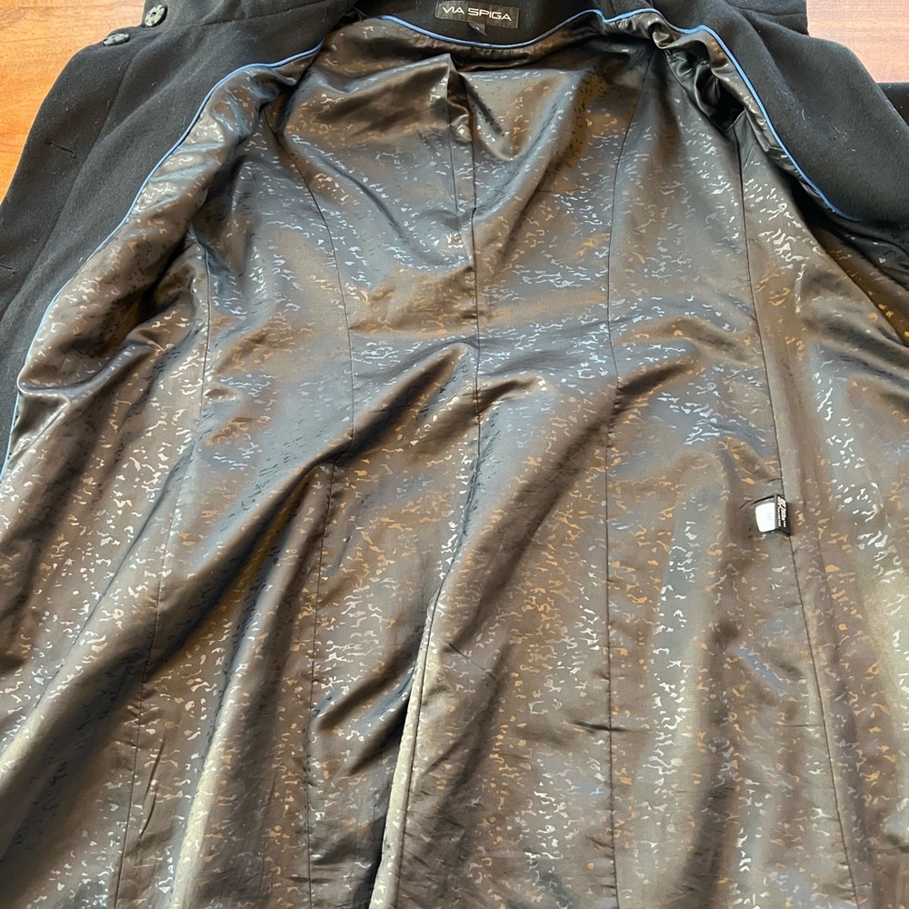 Via Spiga Black Belted Coat - Picture 13 of 13